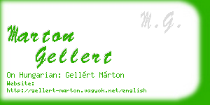 marton gellert business card
