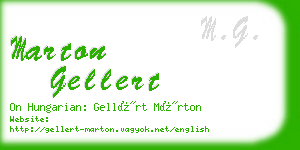 marton gellert business card